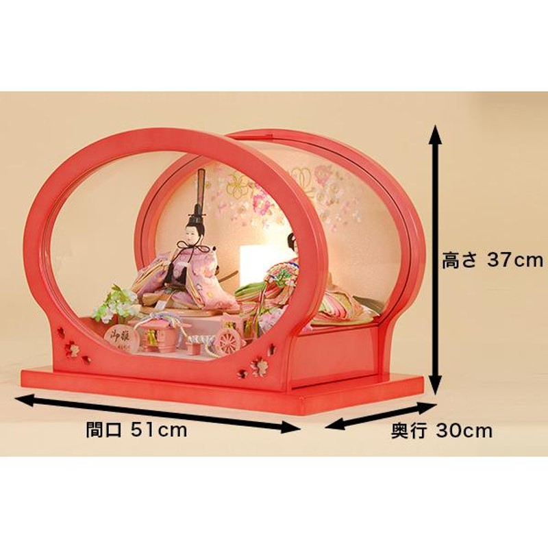 セール】雛人形 ひな人形 K114 コンパクト 人形の佳月 雛人形 雛 