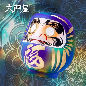 【日本大門屋】 開運祈福 許願達摩 | 曼陀羅『招財納福』