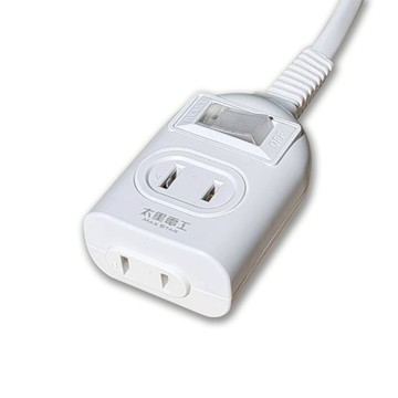 【太星電工MAXSTAR】OEA212白金剛 2孔1開2插-4/6/9/15/21尺 延長線-白色(180度旋轉插頭)