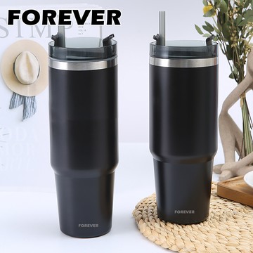 日本forever不鏽鋼保冰保冷冰霸杯/隨行杯900ml-(買一送一)