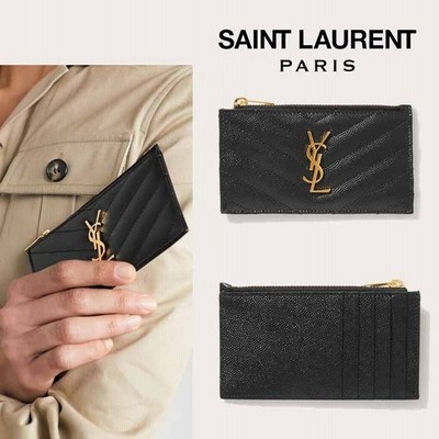 サンローラン Saint Laurent モノグラム モノグラム ジップカード ...