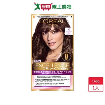 優媚霜三重護髮雙管染髮霜 4 自然棕【愛買】