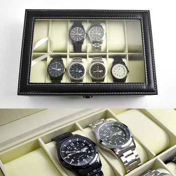 手錶盒 質感皮革收納盒(12支裝)【NAWA124】