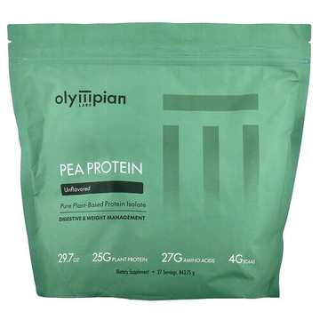 Olympian Labs, 全淨豌豆蛋白質，原味，29.76 盎司（843.75 克）
