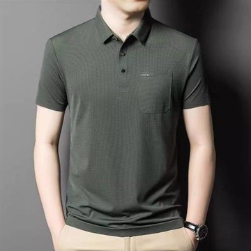 【巴黎精品】POLO衫短袖T恤-冰絲無痕休閒透氣男上衣4色v1bf35