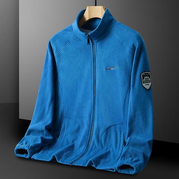 搖粒絨衛衣男開衫立領休閑長袖秋冬大碼戶外雙面絨保暖抓絨衣外套