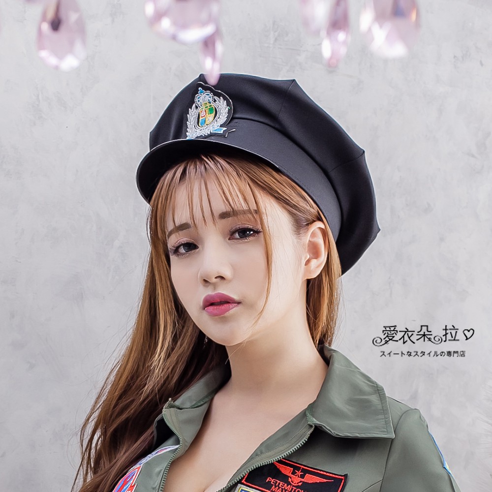 帽子女警帽COSPLAY角色扮演警察制服配件黑色警帽推薦| (舊)蝦皮-商城 