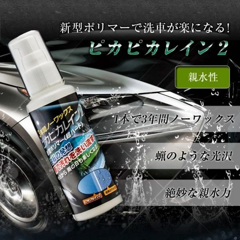 安い初売 車 コーティング剤 ピカピカレイン２ 3年間ノーワックス 新型 ポリマーコーティング 超ハード 洗車 艶 カーワックス Top Pika2 直売公式店 Diversity Charter Gr