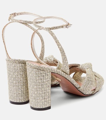 Aquazzura Nina 85 tweed sandals