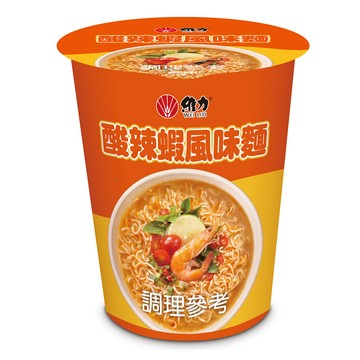 維力-酸辣蝦風味麵(杯)58g