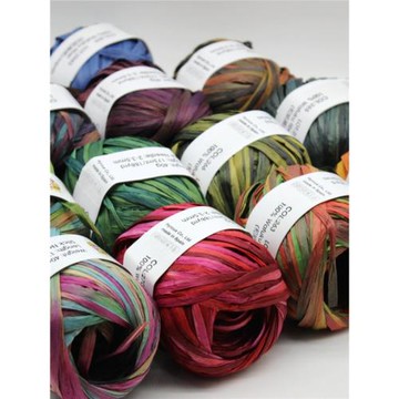 進口段染棉拉菲草和紙線手工編織包包鉤帽子材料草帽編織線拉菲草