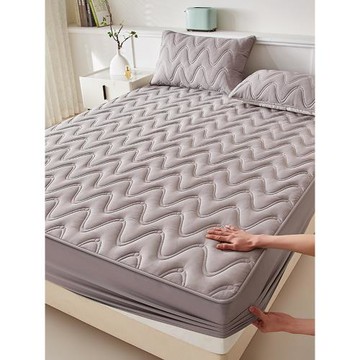 2025新款夾棉床笠高級床墊保護套全包磨毛褥子防塵罩四季床罩單件