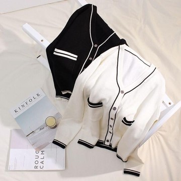 長袖毛衣 新款外搭小香風針織衫開衫外套毛衣冰絲設計感上衣女秋季長袖  都市時尚