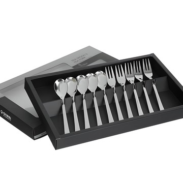 Golden Bell Mint Min 茶匙茶叉組  茶匙 5p + 茶叉 5p + 盒子  1套