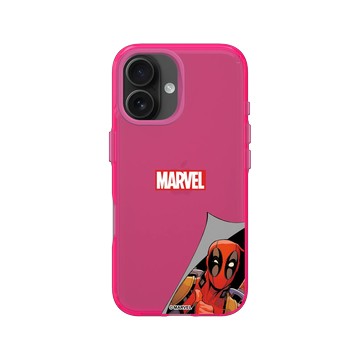 iPhone 16 Clear 粉漾桃 - 迪士尼-漫威 Marvel - 死侍-探頭