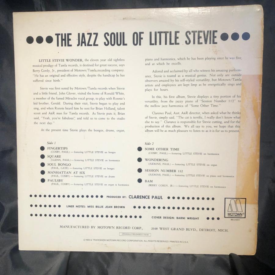 Little Stevie Wonder   The Jazz Soul Of Little Stevie LP Motown