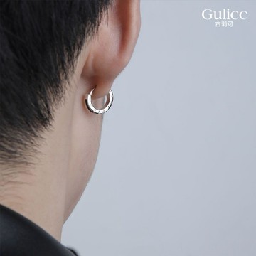 【Gulicc】 黑騎士 羅馬數字 男士耳環