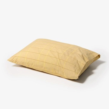 韓國 WARMGREY TAIL 抗敏枕套 格紋 淺咖 50 x 70