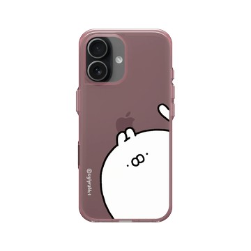 iPhone 17 Clear (相機按鈕) 晶醺玫 - Ugly Rabbit 醜白兔 - 大臉經典款