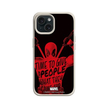 iPhone 15 SolidX 貝殼灰 - 迪士尼-漫威 Marvel - 死侍-It's Deadpool's Time