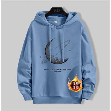 連帽衛衣男秋冬季潮牌加絨加厚寬松休閑打底衫男衣服印花男士外套