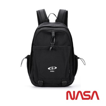 【NASA SPACE】Recycle環保尼龍潮流雙肩後背包 - 星際黑 NA20014