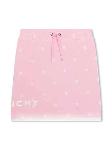 Givenchy Kids - 4G-motif drawstring-waist skirt - kids - Polyamide/Elastane - 8 - Pink