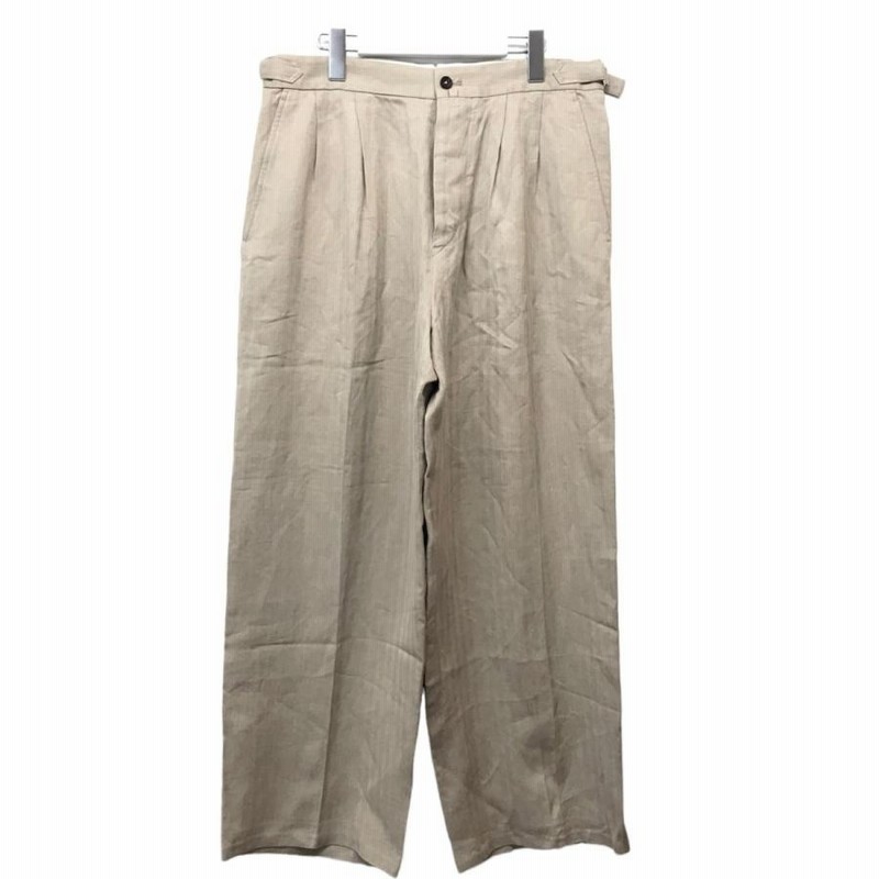 マーティーアンドサンズ MAATEE＆SONS リネンタックワイドパンツ