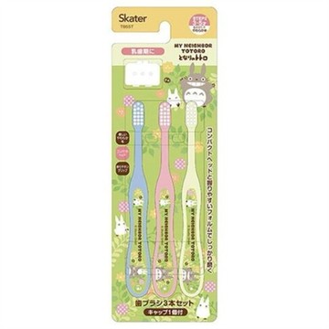 日本 Skater 3-5歲兒童牙刷-龍貓 3入 (JN390)