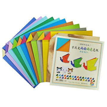 不反光兩面兩色/雙面雙色色紙 10組色 約62張入(含2張金箔紙) NO.5022