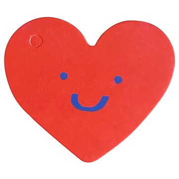 Think 快樂愛心吊牌  混合顏色  1個