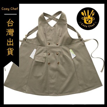 ✨️臺灣出貨✨️暖廚小築✅可開發票韓版拼接帆布防潑水圍裙女奶茶美甲店烘焙餐飲專用工作服網紅