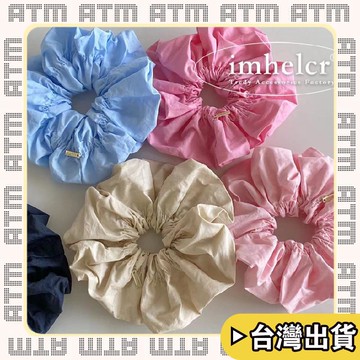 🔥臺灣出貨🔥可開發票✅輕飾時光韓國東大門高級感褶皺標純色大腸髮圈氣質時尚小衆日常通勤髮飾