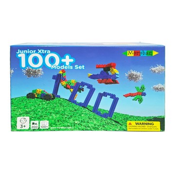 Morphun Junior Xtra 100 + 創意積木 200p 三歲以上  1盒  Multicolor