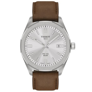 TISSOT天梭 PRC 100 簡約時尚太陽能腕錶 39mm/T1514221603100