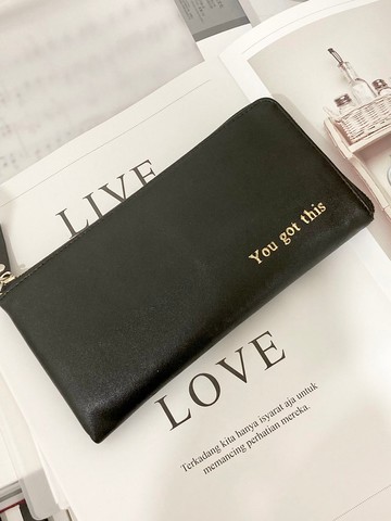 You got this 輕薄 真皮 長夾 L型 皮夾 錢包 大容量