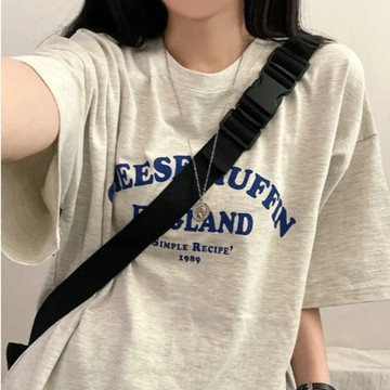 Vuja de 純棉 t恤 短袖上衣女 英文印花 T恤 韓國上衣 oversize T恤 寬鬆上衣 ins風 潮流衣服