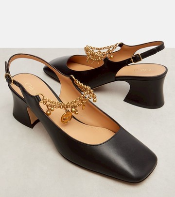 Chloé Chloé Charms 55 leather slingback pumps