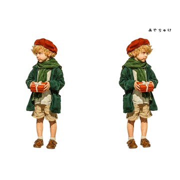 【11月新品2】08-108-0183 人物貼紙 聖誕復古風