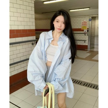 【鹿向南】薄外套女 美式外套 翻領外套 襯衣外套 防曬外套 情侶外套 早秋穿搭 休閒外套 長袖外套 運動外套女
