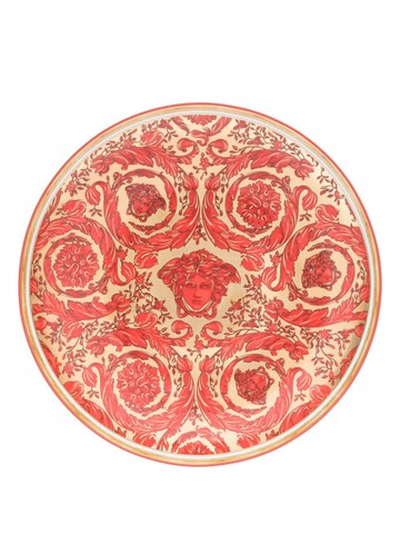 Versace - Medusa Garland Red porcelain plate - unisex - Porcelain - One Size