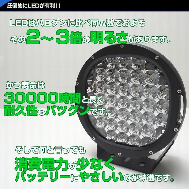 作業灯 サーチライト LED 185w 15000lm 12v 24v 対応 6000k 屋外 船 