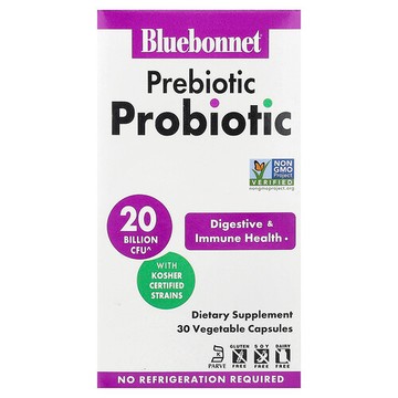 Bluebonnet Nutrition, 益生元，益生菌，30 粒全素膠囊