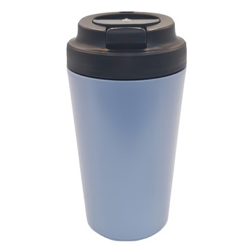 KNS康納斯 真陶瓷內膽清逸咖啡杯 380ML  藍色  1個