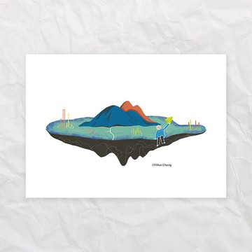 艸方明信片 台灣風景 小島 原創插畫 萬用卡 文具