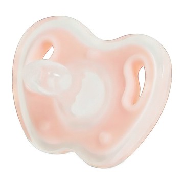 奇哥 CHIC BASICS 矽膠安撫奶嘴 舒眠 夜用扁頭款  0個月以上  杏桃粉  1個