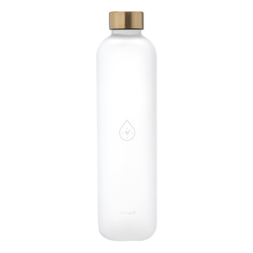 Miss Dalbong 時間刻度 Tritan材質水瓶  1L  迷霧白  1個