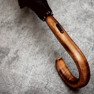 【Knirps德國紅點傘】S.770 木頭握把直立式自動傘-Black