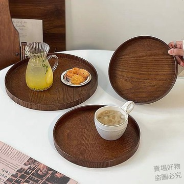 超高品質🔥圓形日式茶盤餐盤咖啡廳甜品盤收納盤蛋糕盤點心盤1ffs