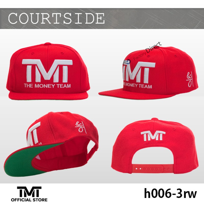 tmt-h006-3rw THE MONEY TEAM ザ・マネーチーム COURTSIDE (赤ベース&白ロゴ) キャップ ザ・マネーチーム  フロイド・メイウェザー ボクシング メンズ レディース WBC WBA( tmt 帽子 tmtキャップ スナップバック ロゴキャップ ) |  LINEブランドカタログ